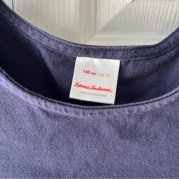 Hanna Andersson navy cat pocket dress US 10 - Picture 2 of 4